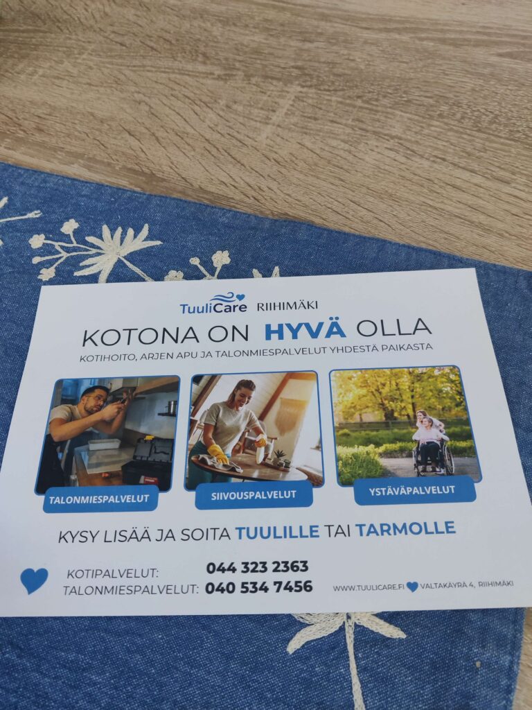 Kotihoitoyritys Tuulicare Riihimäki esite